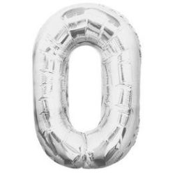 34 inch-es 0 Ezüst - Silver Számos Super Shape Fólia Lufi