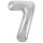 34 inch-es 7 Ezüst - Silver Számos Super Shape Fólia Lufi