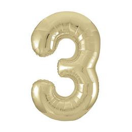 34 inch-es 3 Arany-Gold Számos Super Shape Fólia Lufi