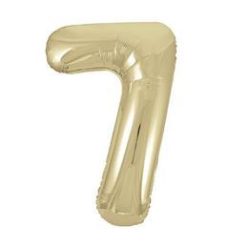 34 inch-es 7 Arany-Gold Számos Super Shape Fólia Lufi