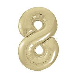 34 inch-es 8 Arany-Gold Számos Super Shape Fólia Lufi