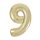 34 inch-es 9 Arany-Gold Számos Super Shape Fólia Lufi