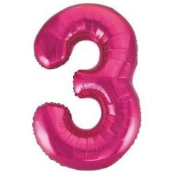   34 inch-es 3 Rózsaszín - Pink Számos Super Shape Fólia Lufi