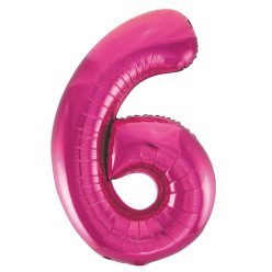   34 inch-es 6 Rózsaszín - Pink Számos Super Shape Fólia Lufi