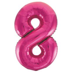   34 inch-es 8 Rózsaszín - Pink Számos Super Shape Fólia Lufi