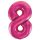 34 inch-es 8 Rózsaszín - Pink Számos Super Shape Fólia Lufi