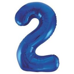 34 inch-es 2 Kék - Blue Számos Super Shape Fólia Lufi