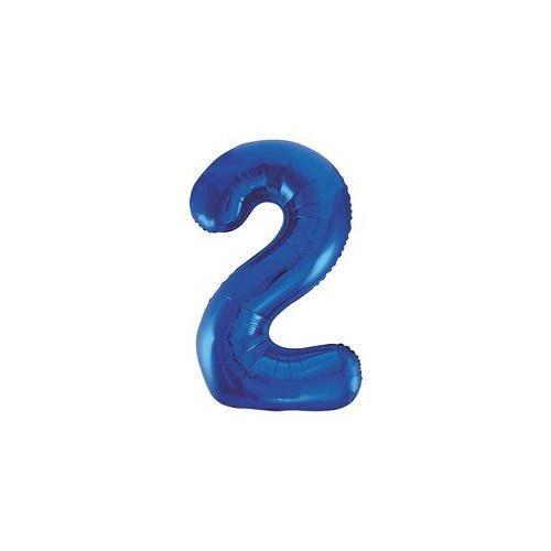 34 inch-es 2 Kék - Blue Számos Super Shape Fólia Lufi