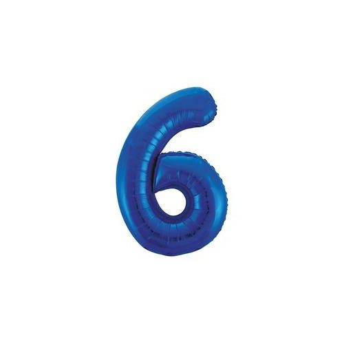 34 inch-es 6 Kék - Blue Számos Super Shape Fólia Lufi