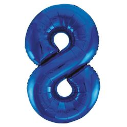 34 inch-es 8 Kék - Blue Számos Super Shape Fólia Lufi