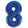 34 inch-es 8 Kék - Blue Számos Super Shape Fólia Lufi