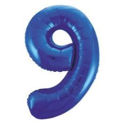 34 inch-es 9 Kék - Blue Számos Super Shape Fólia Lufi