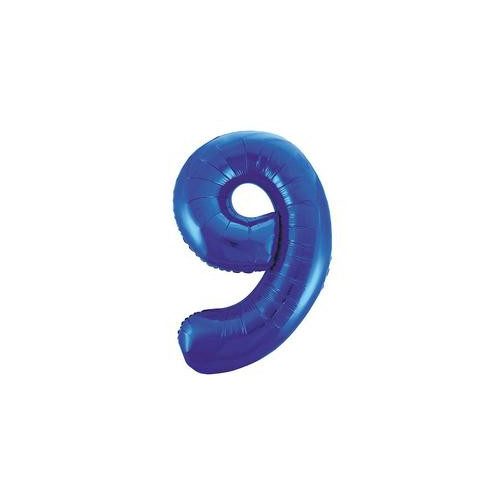 34 inch-es 9 Kék - Blue Számos Super Shape Fólia Lufi