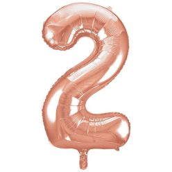   34 inch-es 2 Rózsaarany - Rose Gold Számos Super Shape Fólia Lufi