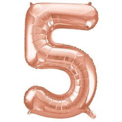   34 inch-es 5 Rózsaarany - Rose Gold Számos Super Shape Fólia Lufi