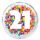 18 inch-es 21-es Számos Bright Confetti Szülinapi Fólia Lufi