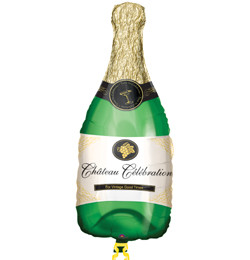 Pezsgősüveg - Champagne Bottle - Super Shape Fólia Lufi