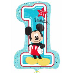   28 inch-es Mickey Egér Első Szülinapi Super Shape Fólia Lufi