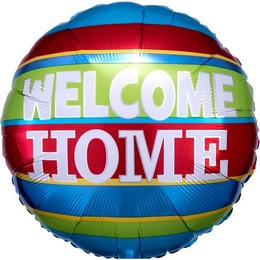 18 inch-es Welcome Home Colorful Stripes Fólia Lufi