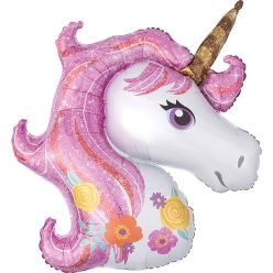   Glitteres Magical Unicorn - Egyszarvú Super Shape Fólia Lufi