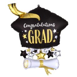   Arany Diploma - Congratulations Grad Super Shape Fólia Lufi Ballagásra