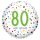 18 inch-es 80-as Konfetti Mintás - Confetti Birthday 80 Fólia Lufi