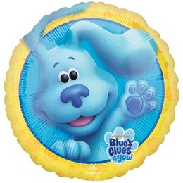 18 inch-es Azúrkék Nyomok - Blue's Clues Fólia Lufi