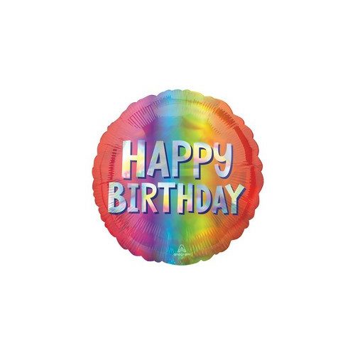 18 inch-es Happy Bday Silver Ombre Szülinapi Fólia Lufi