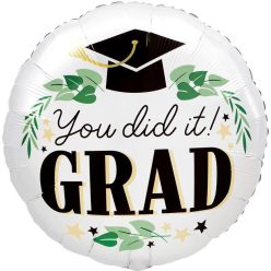   18 inch-es You Did It Fehér Zöld Fekete Graduation Ballagási Fólia Lufi