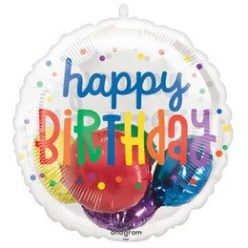24 inch-es Insider Rainbow Birthday Szülinapi Fólia Lufi