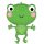 Béka - Happy Frog Super Shape Fólia Lufi
