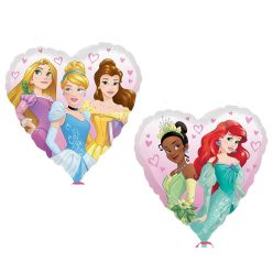  18 inch-es Multi-Disney Princess - Hercegnők Szív Alakú Fólia Lufi