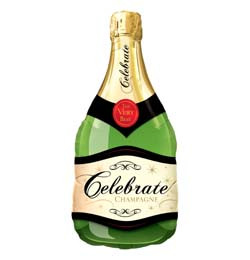 39 inch-es Celebrate Bubbly Wine Bottle - Pezsgősüveg - Fólia Lufi
