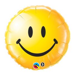   18 inch-es Sárga Mosolygós Arc - Smile Face Yellow Fólia Lufi