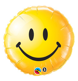 18 inch-es Sárga Mosolygós Arc - Smile Face Yellow Fólia Lufi