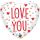 18 inch-es Love You Little Hearts Szív Fólia Lufi Valentin-napra