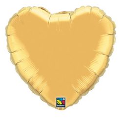 18 inch-es Metallic Gold Gold Szív Fólia Lufi