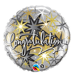 18 inch-es Gratulálunk -  Congratulations Elegant Fólia Lufi