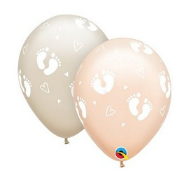 11 inch-es Baby Footprints & Hearts Assortment Lufi