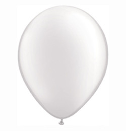 11 inch-es Pearl White Kerek Lufi
