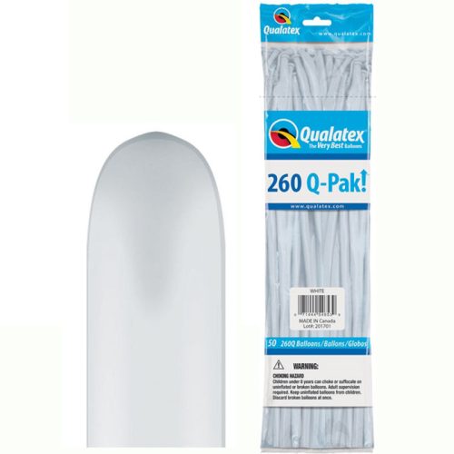 260Q White (Standard) Q-Pak Party Modellező Lufi