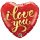18 inch-es I Love You Gold Script Szív Fólia Lufi