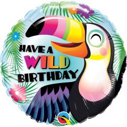   18 inch-es Have a Wild Birthday - Tukán Szülinapi Fólia Lufi