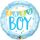 18 inch-es Baby Boy Banner & Dots Fólia Lufi Babaszületésre