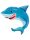 36 inch-es Smilin' Shark - Mosolygó Cápa Fólia Lufi