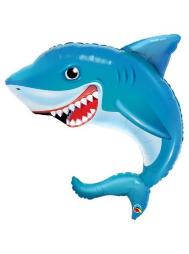 36 inch-es Smilin' Shark - Mosolygó Cápa Fólia Lufi
