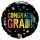 18 inch-es Színes Pöttyös Fekete Congrats Grad Ombre Dots Fólia Lufi Ballagásra