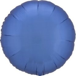   18 inch-es Matt Azúrkék - Silk Azure Blue Kerek Fólia Lufi