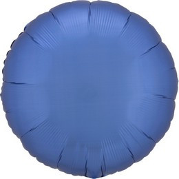 18 inch-es Matt Azúrkék - Silk Azure Blue Kerek Fólia Lufi