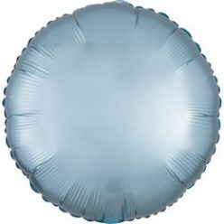 18 inch-es Matt Kék - Silk Blue Kerek Fólia Lufi
